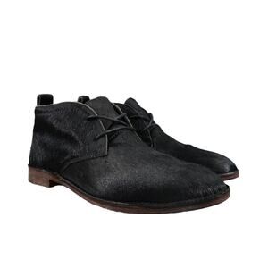 Trask Shoes Womens 6 Booties Chukka Calf Hair Leather Classic Addy Black Lace Up